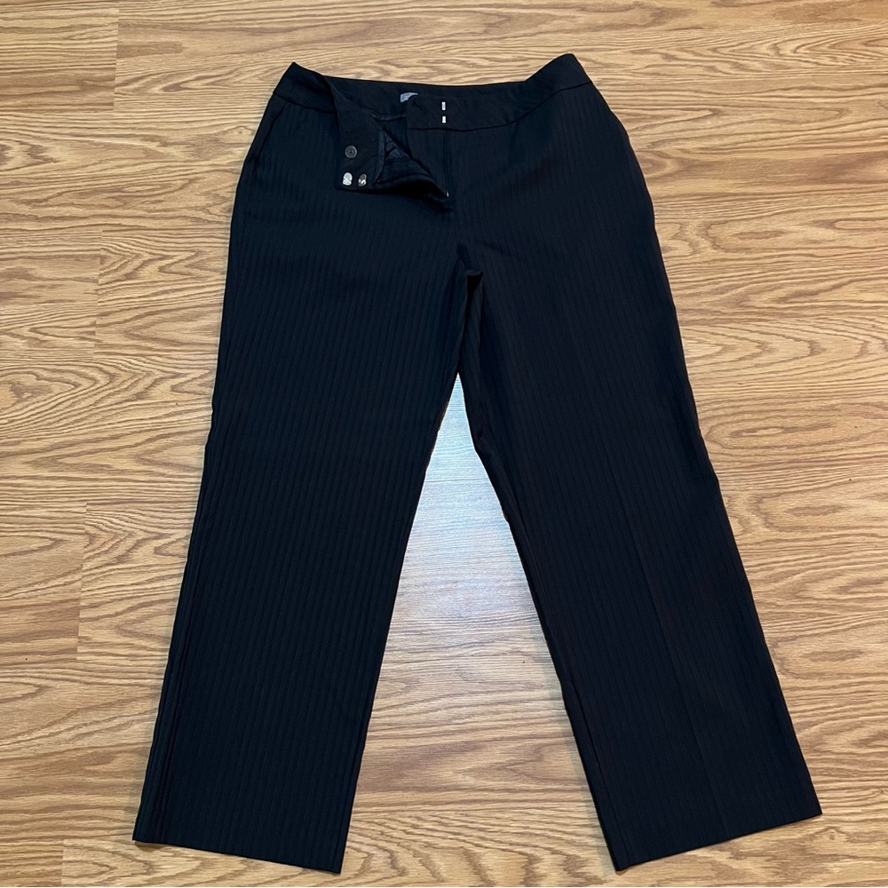 Investments Black Pinstripe Dress Pants Size 12